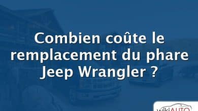Combien coûte le remplacement du phare Jeep Wrangler ?
